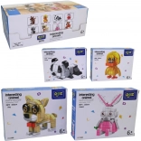 Stavebnice kostky se zvířátky, 93 dílků