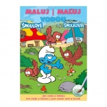 Omalovánky maluj vodou A5 – Šmoulové 15 × 21 cm