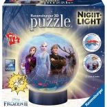 Ravensburger 3D svítící puzzleball Ledové království 2, 72 dílků