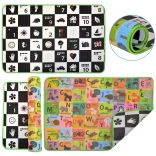 Humbi pěnová oboustranná vzdělávací podložka šachovnice 3v1 polská abeceda a čísla 150 × 100 × 1 cm