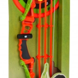 Dětský luk s terčem a šípy s přísavkou a laserovým zaměřovačem