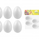 Dekorační polystyrenová vajíčka 6 cm, 6 ks