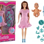 Loutka v těhotenství s doplňky