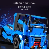 Stavebnice vozidel 9v1, 638 dílků, modrá