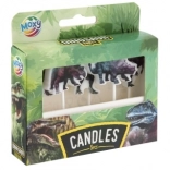 3D narozeninové svíčky dinosauři 5 ks