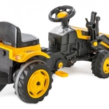 Šlapací traktor s přední lžící – žlutý