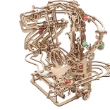 Dřevěná mechanická kuličková dráha UGEARS s řetězovým pohonem – 3D puzzle