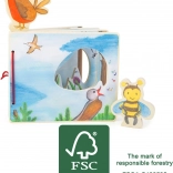 Dřevěná obrázková knížka s včelkou SMALL FOOT