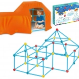 WOOPIE Velké konstrukční stavební kostky Stan Sada Slámky Trubky 128 ks