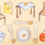 small foot dřevěné puzzle každodenní objekty