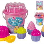 Androni sada na písek dortíky – střední – Růžová