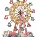 Dřevěné 3D puzzle Ruské kolo pastelové