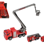 Plastové hasičské auto 14 cm na zpětné natažení, 2 varianty, box 8 ks