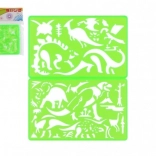 Plastové šablony na kreslení 2 ks 11 × 18 cm