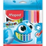 Sada barevných fixů MAPED Color'Peps Ocean 12 ks