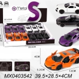 Kovové autíčko 1:32 s otevíracími dveřmi a pull-back