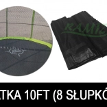 Ochranná síť na trampolínu SKYRAMIZ 305 cm (10 ft), 8 sloupků, černá