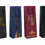 Dárková taška na láhev M, 36 × 12,8 × 8,4 cm, celoroční motiv