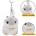 Pluszový Chomík Klíčenka Šedý 10 cm