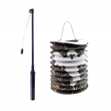 Halloweenský papírový lampion se svítící hůlkou