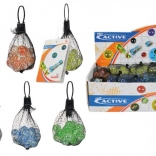 Skleněné kuličky v síťce