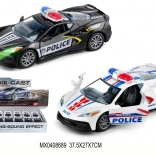 Kovové policejní autíčko 1:32 se světly a zpětným natažením