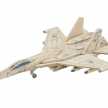 Dřevěná skládačka ruská stíhačka SU-27 RoboTime