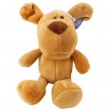 Plyšový pejsek s přísavkou, hnědý 23 × 12 cm