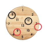 Házení kroužků na dřevěný terč – rodinná dovednostní hra