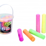 Chodníkové křídy FLUO v kyblíku 15 ks