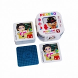 Pexeso povolání 1 – voděodolné, česko-slovensko-anglické, 64 karet v plechové krabičce