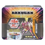Bakugan Baku-Tin plechová krabička na sbírku + 2 figurky a karty Sectanoid