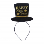 čelenka s kloboučkem happy new year – novoroční party doplněk