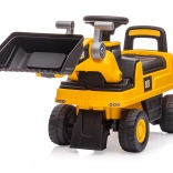 Odrážedlo bagr CAT se zvuky a interaktivním volantem, žluté