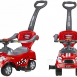 Odrážedlo s vodicí tyčí Coupe červené