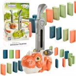 Woopie dinosauří lokomotiva na domino s osvětlením – oranžová