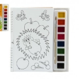 Omalovánky Krtek s vodovými barvami a štětcem