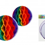 Barevné papírové koule na zavěšení 30 a 25 cm