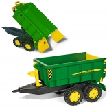 Velká dvouosá vyklápěcí přívěsná vlečka JOHN DEERE pro traktory Rolly Toys