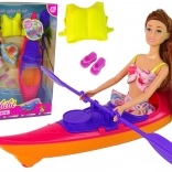 Sada Loutka s Kajakem a Doplnky - Růžová