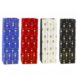 Dárková taška na láhev s motivem skleniček 36 × 12 × 10 cm