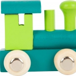 Zelená dřevěná lokomotiva SMALL FOOT