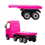 Růžový přívěs pro elektrické autíčko MERCEDES ACTROS