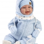 Realistická panenka miminko se zvuky a měkkým látkovým tělem 44 cm