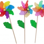 Větrník Dřevěný s Hůlkou 18 cm