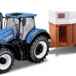 Bburago Farmářský Traktor New Holland s přívěsem pro koně