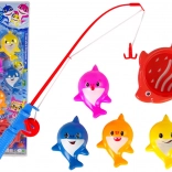 hra chytání rybiček pro děti – sada s udicí, rybičkami a sítkem