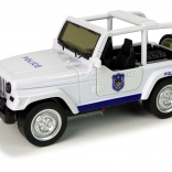 terénní policejní auto bílé s efekty a natahovacím pohonem