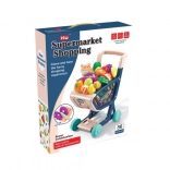 Dětský nákupní vozík s potravinami a krájecím příslušenstvím