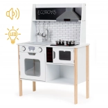 Dřevěná dětská kuchyňka se světly a zvuky ECOTOYS